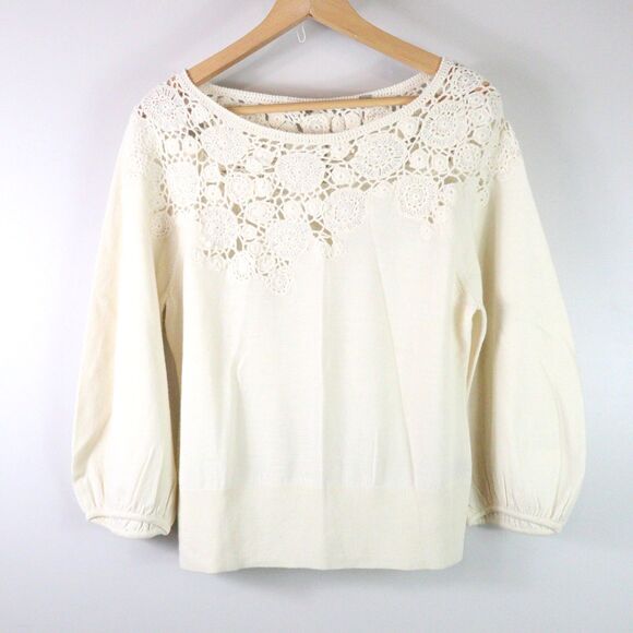 EC Knitted & Knotted 100% Wool Blouse size L - Picture 2 of 8